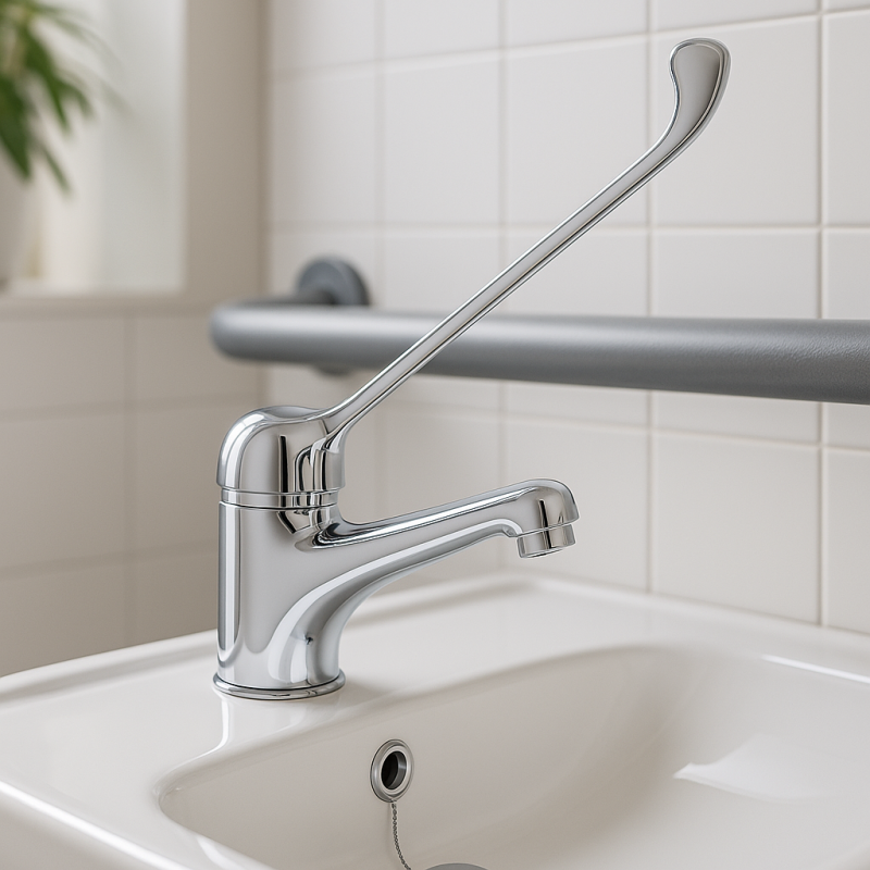 PB Clinic behindertengerechte Waschtischarmatur mit langem Hebel, Chrom 1208953265